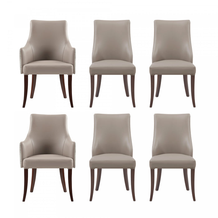 Ensemble de 6 chaises de salle a manger Connie Modern en taupe