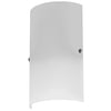 Applique murale Paza de Dainolite en verre blanc givré, avec accents chromés satinés et 1 ampoule