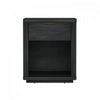 Table de nuit moderne Evelyn 20\" en gris charbon (1 tiroir)