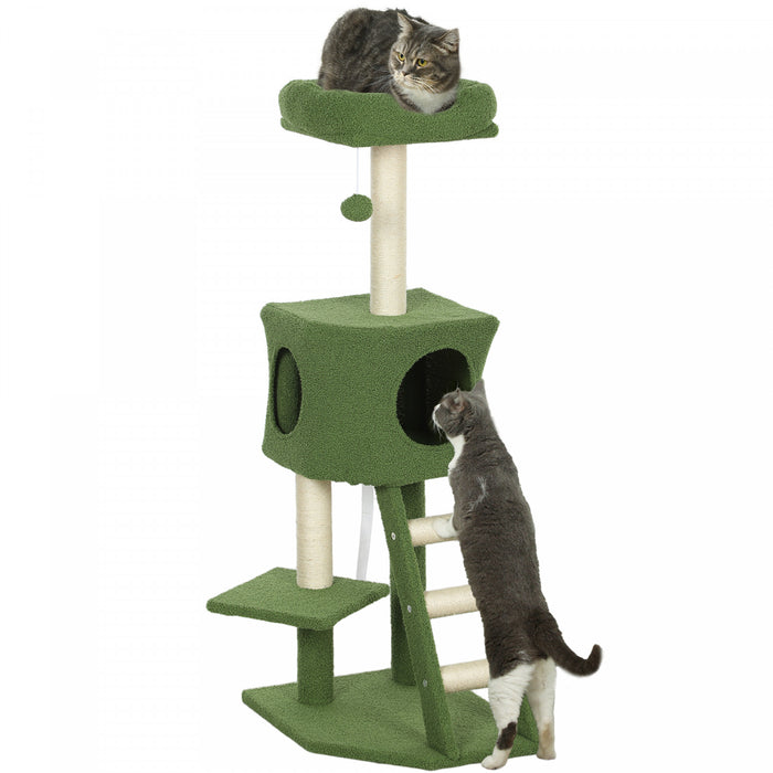 Arbre Tour A Chat 47\" Avec Condo, Echelle Et Griffoirs