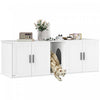 Cat Litter Box Enclosure With Double Room, Scratching Mat