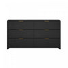 Grace Modern 60" Dresser in Black (6-Drawer) | Commode moderne Grace 60" en noir (6 tiroirs)