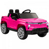 Qaba Voiture Electrique 12 V Pour Enfants, Chevrolet Silverado Ev Rst, Voiture Pour Enfants Alimentee Par Batterie Avec Telecommande Parentale, Suspension A Ressort, Rose