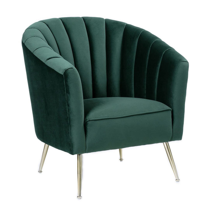 Fauteuil d’appoint Rosemont de Manhattan Comfort en velours - vert et doré