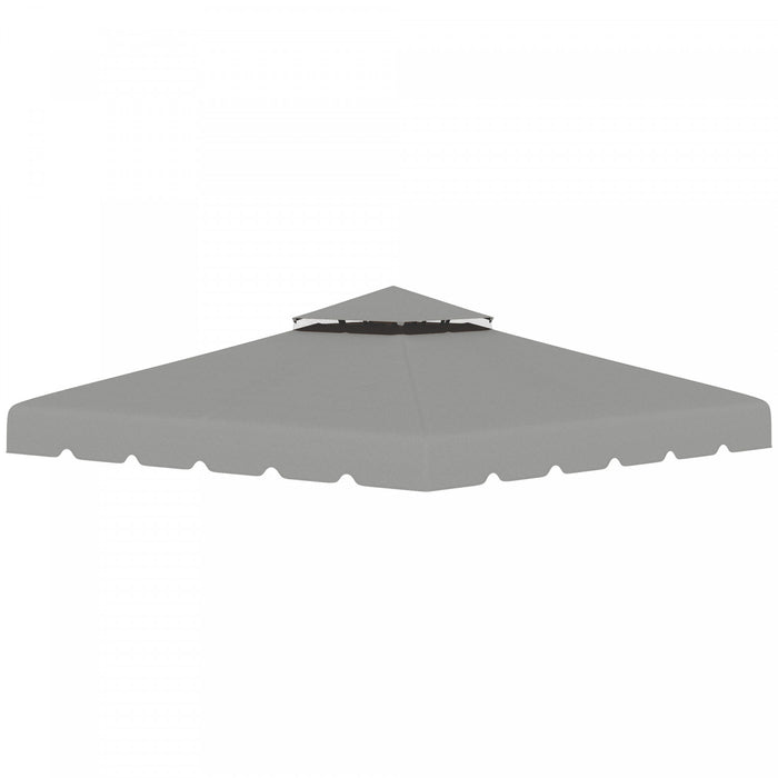 Outsunny Auvent De Rechange Pour Tonnelle 9.8' X 9.8', Couverture Superieure De Tonnelle Avec Toit Double Ventile Pour Terrasse De Jardin Exterieur (toit Uniquement), Gris