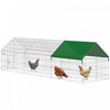 Poulailler metallique avec couverture 270 x 75 x 75 cm Vert