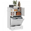 Pawhut Station D'alimentation Pour Chien Avec 2 Armoires De Rangement, Armoire De Stockage De Nourriture Pour Chien Avec 2 Gamelles Surelevees, Kit Anti-basculement, Blanc