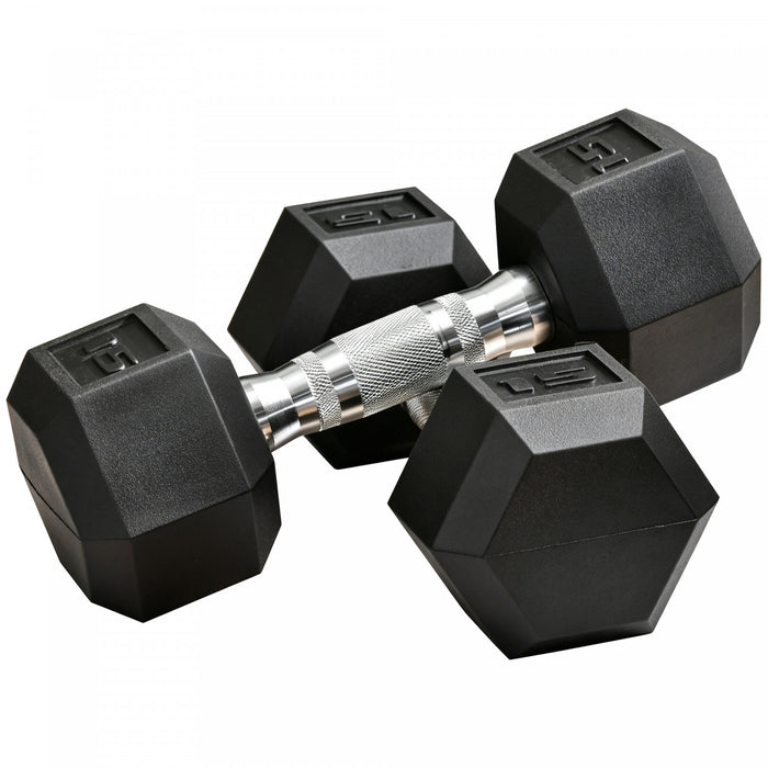 Ensemble d'halteres en caoutchouc Soozier, 2 pieces de 15 livres, pour l'entrainement physique