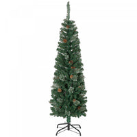 Homcom Sapin De Noel Artificiel Avec Aiguilles De Pin Et Pommes De Pin
