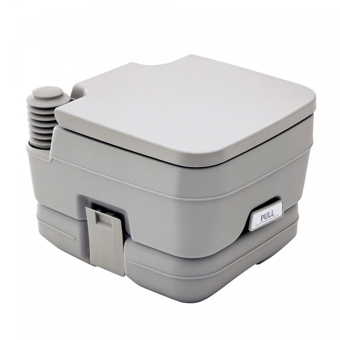 Toilettes portables d'exterieur Outsunny avec reservoir a chasse d'eau pour le camping, la navigation de plaisance et les voyages en voiture, capacite de 10 litres (2,6 gallons).
