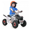 Costway Enfants Rouler Sur Atv 4 Roues Quad Jouet Voiture 6v Alimente Par Batterie Jouet Motorise Blanc