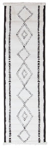 Tapis Contemporain Zelda 2'3\" x 7'6\" en Ivoire