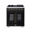 Cuisiniere a gaz noire Capriasca 30 pouces, 4,32 pi³ – FFSGS6460-30BLK