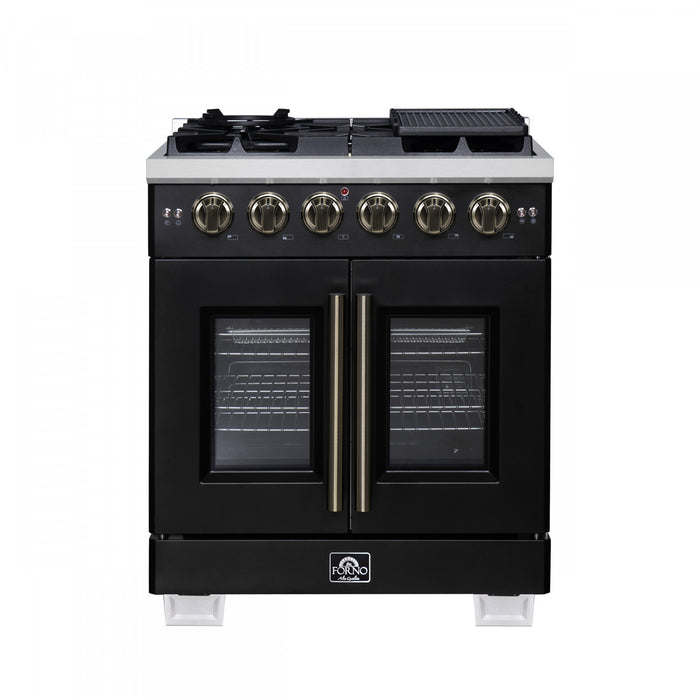 Cuisiniere a gaz noire Capriasca 30 pouces, 4,32 pi³ – FFSGS6460-30BLK