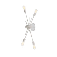 Applique murale Nebraska de Dainolite avec fini blanc mat et 4 ampoules
