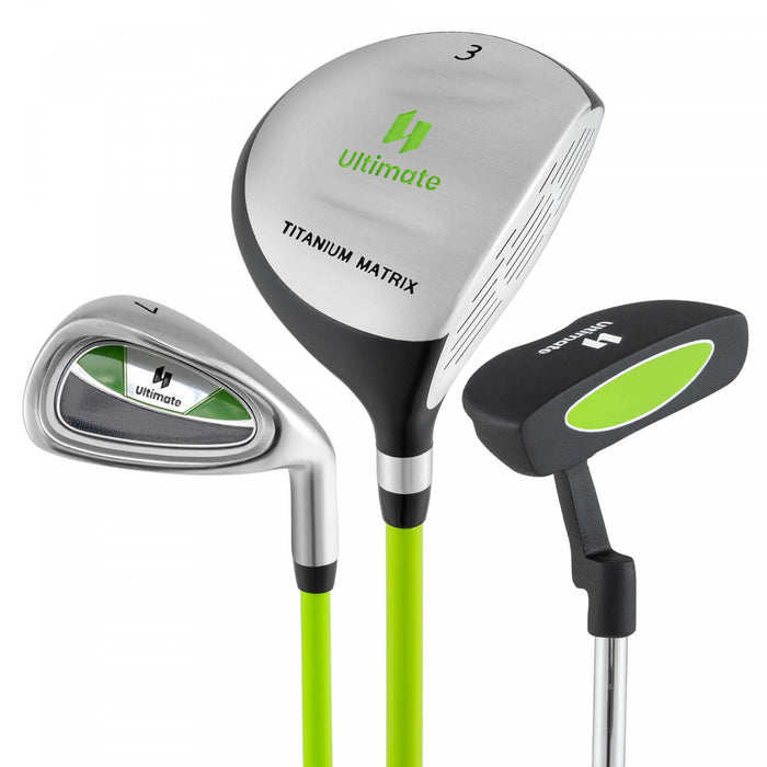 Ultimate Junior Golf Club Set Pour Enfants Comprend 165cc #3 Fairway Wood Et #7 Iron Green