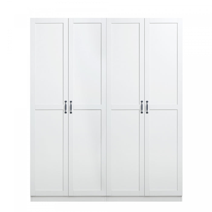 Armoire-penderie moderne 2 pieces Cornelia en blanc