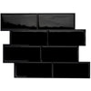 Dosseret Smart Tiles peler et coller 12 x 9, 4 feuilles - Metro Nero