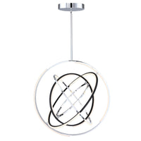 Luminaire suspendu de la collection Trilogy avec lumière à DEL intégrée de 32 po - nickel poli