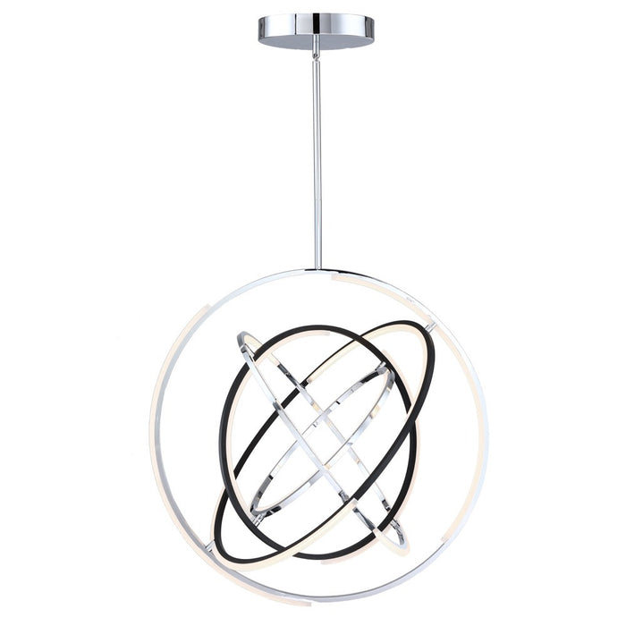 Luminaire suspendu de la collection Trilogy avec lumière à DEL intégrée de 32 po - nickel poli