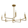 Lustre Colette de Dainolite avec fini laiton vieilli et 8 ampoules