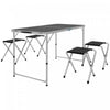 Outsunny Table de Camping et Chaises Pliantes pour Pique-Nique, Noir
