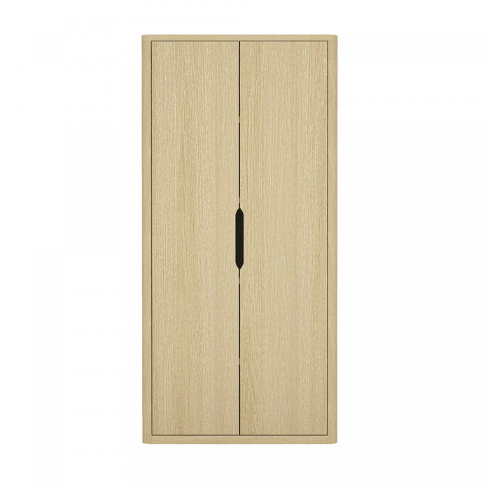 Armoire bibliotheque moderne Rivington 38\" en chene naturel