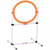 Equipement d'entrainement d'agilite pour chiens PawHut 2 en 1 : anneau de saut/barre de haie en pneu, montage simple et facile, sac de rangement inclus.