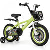 Costway 14\" Velo Pour Enfants Pour 3-5 Avec Guidon Reglable En Hauteur Et Frein A Main En Selle Vert