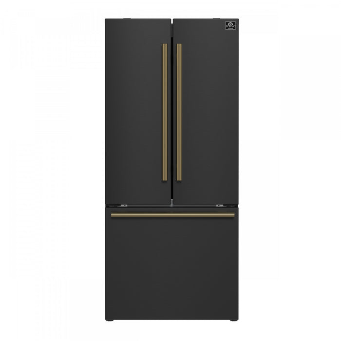 Refrigerateur Espresso Gallipoli de 30 po a portes francaises, noir, 17,5 pi³ – FFFFD1974-31BLK