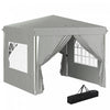 Outsunny Tente Escamotable 10' X 10' Avec Sac De Transport, Gris Clair