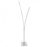 Lampe à pied Vincent de Dainolite en silicone blanc qui diffuse la lumière, avec fini blanc mat et ampoule de 34 W
