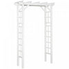 Outsunny Arbre De Jardin En Bois, Treillis D'arche De Jardin, Blanc