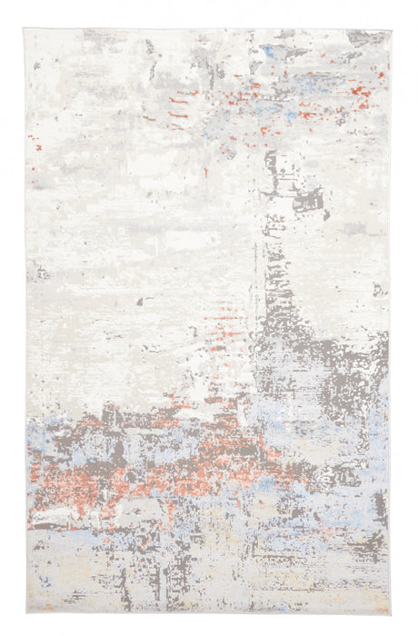 Tapis Contemporain/Moderne Arlo 5'0\" x 8'0\" en Ivoire