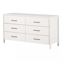  Gravity Commode 6 Tiroirs - Blanc Solide