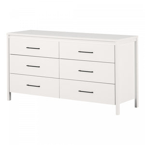 Gravity Commode 6 Tiroirs - Blanc Solide