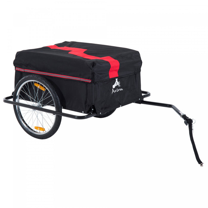 Remorque Pour Bicyclette, Remorque De Chargement Pour Bicyclette, Chariot De Jardin Utilitaire, Porte-outils Avec Couvercle Amovible