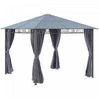 Outsunny 10' X 10' Pavillon De Jardin Polycarbonate A Toit Rigide Gazebo Exterieur Patio Avec Cadre