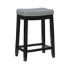 Tabouret Claridge de hauteur comptoir en similicuir et sans dossier - gris
