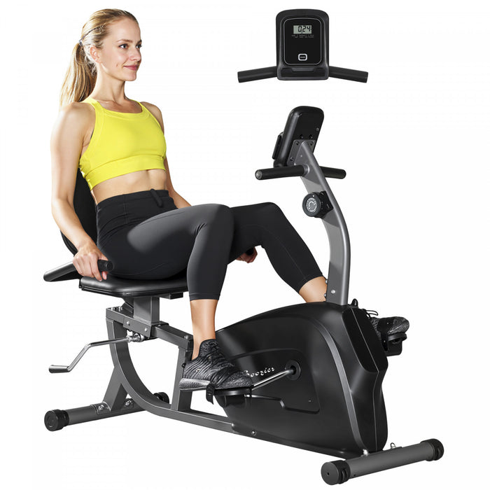 Soozier Velo d'exercice couche , velo stationnaire magnetique a 8 niveaux