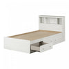 Summer Breeze Ensemble Lit Matelot Et Tete De Lit Bibliotheque Pin Blanc, De Meubles South Shore