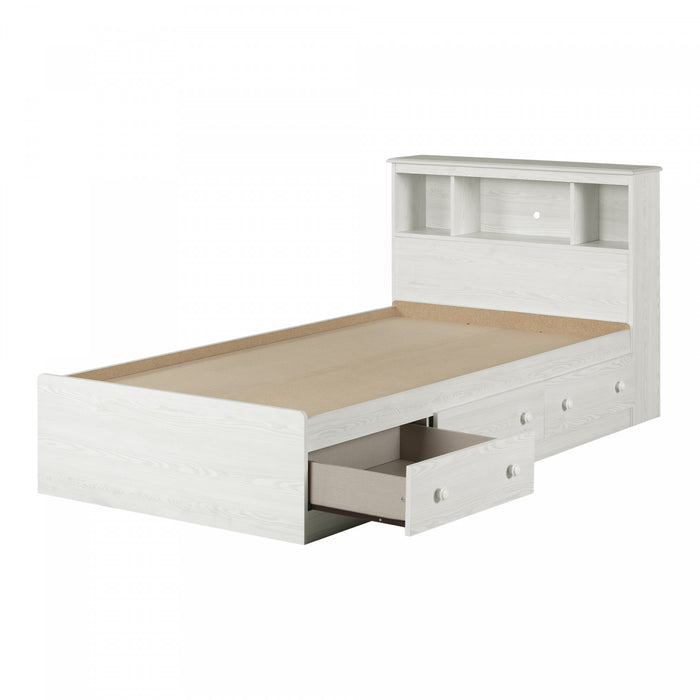 Summer Breeze Ensemble Lit Matelot Et Tete De Lit Bibliotheque Pin Blanc, De Meubles South Shore