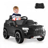 Costway 12v Enfants Rouler Sur La Voiture Chevrolet Tahoe Electrique Camion Suv Telecommande W / Lumiere Et Musique Noir