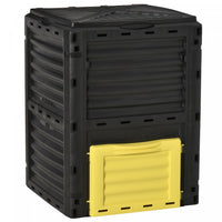 Outsunny Garden Compost Bin Large Outdoor Compost Container Jaune