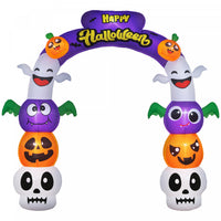 Outsunny Arche Gonflable D'halloween De 8 Pi, Affichage Exterieur A LED