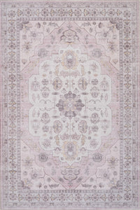 Tapis Rose Lavable Et Antiderapant A Poils Ras 5'x7'