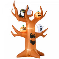 Outsunny Citrouille Hantee D'halloween Gonflable De 9 Pieds Avec LED