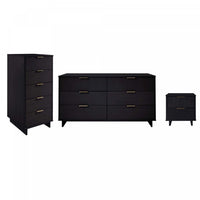  Ensemble de commode 3 pieces Granville Modern en noir
