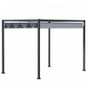 Pergola De Patio Outsunny 13' X 10' Avec Auvent Retractable, Gris Fonce