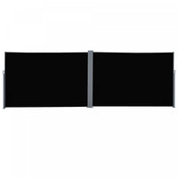 Outsunny 20' Store Lateral Brise-vue Double Lateral Retractable Pour Patio Parasol De Jardin Avec Ec